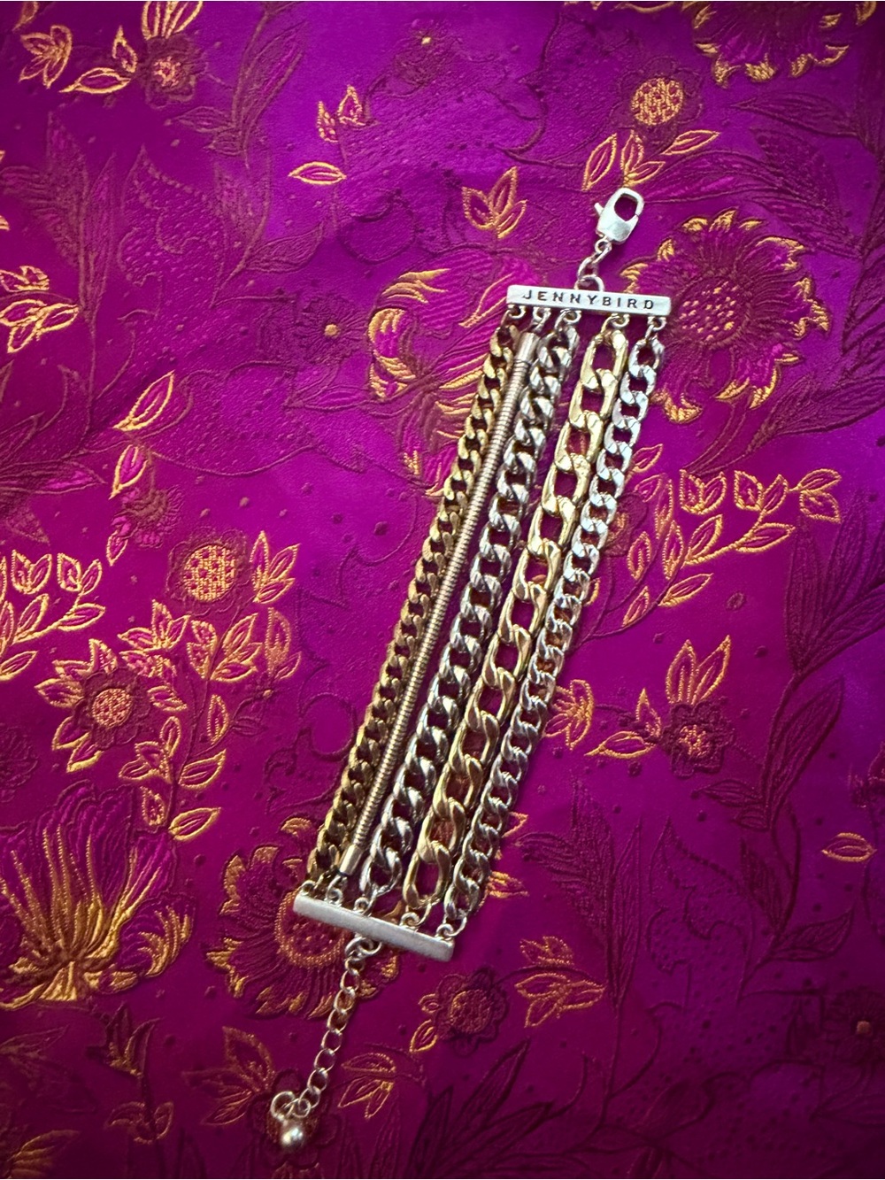 Jenny Bird Gold and Silver Layered Chain Bracelet